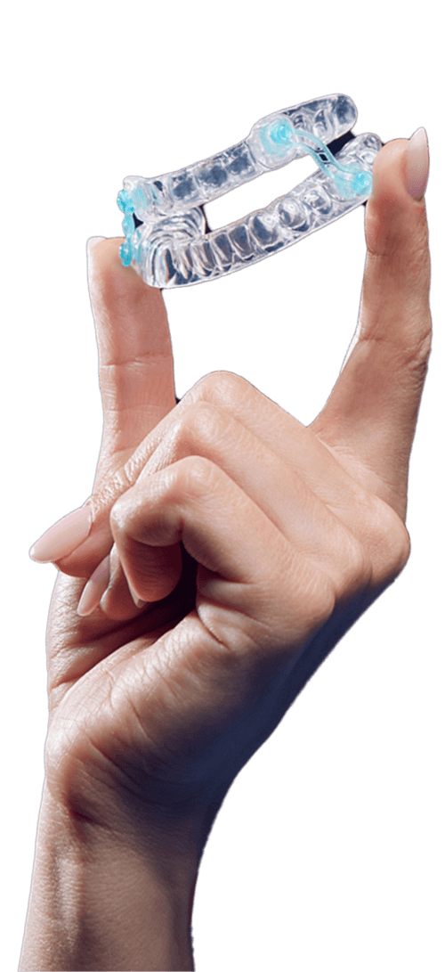 Hand holding Daybreak sleep apnea device