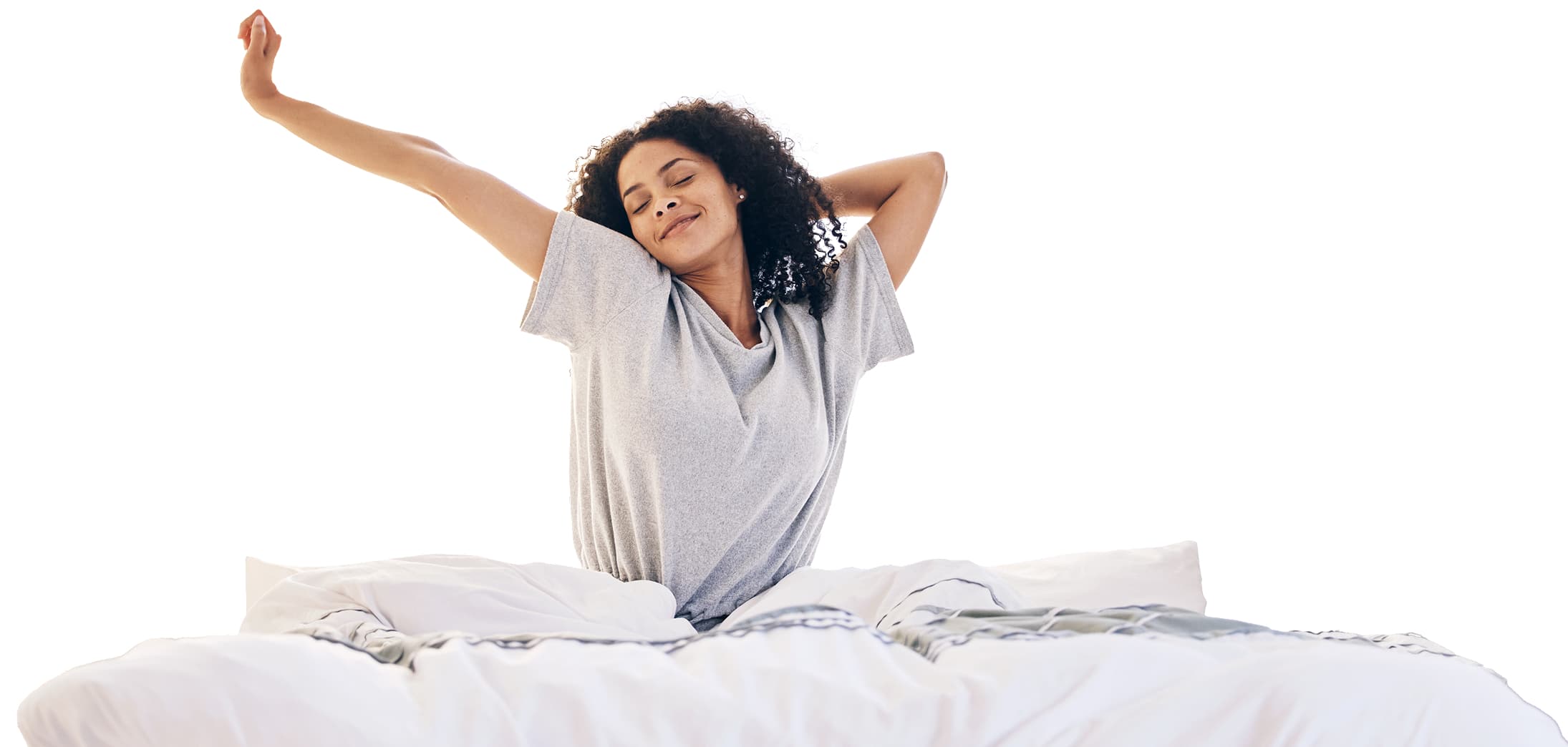 Woman sleeping peacefully in bed