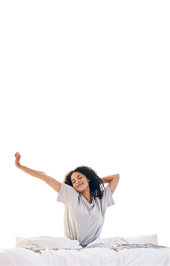 Woman sleeping peacefully in bed